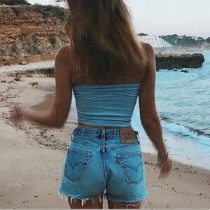 Blue Jenny Tube Top Brandy Melville